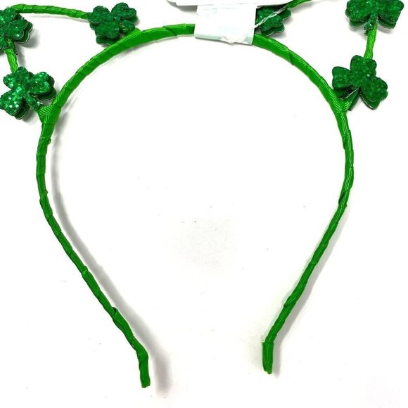 Berry St. CATrick's Day Cat Ear Shamrock Headband Green Costume Accessory - Picture 4 of 4